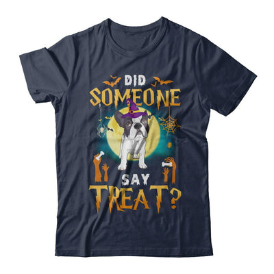 Did Someone Say Treat Bulldog Halloween Costume-T-Shirt & Hoodie-Classic T-Shirt-Navy