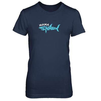 Mama Shark Lovers Best Mom-T-Shirt & Tank Top-Women's T-Shirt-Navy