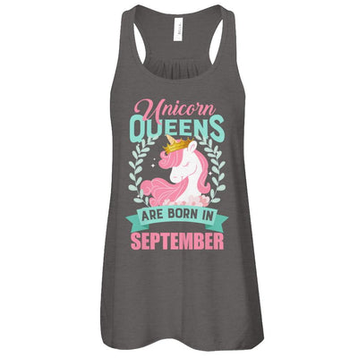 Unicorn Queens Are Born In September Birthday Gift-T-Shirt & Tank Top-