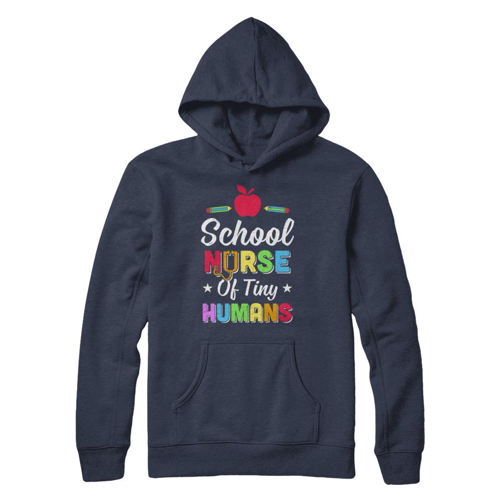 School Nurse Of Tiny Humans-T-Shirt & Hoodie-Pullover Hoodie-Navy