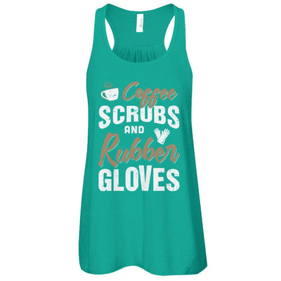 Coffee Scrubs And Rubber Gloves-T-Shirt & Tank Top-Women's Flowy Racerback Tank-Kelly