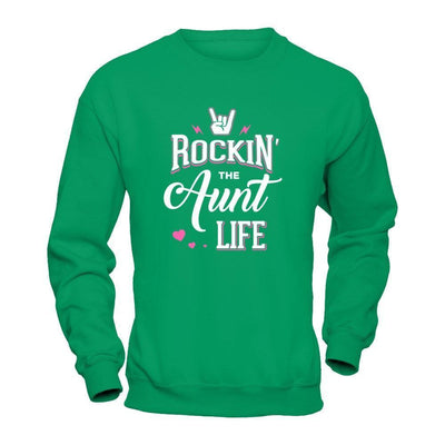 Rockin' The Aunt Life-T-Shirt & Tank Top-Crewneck Sweatshirt-Irish Green