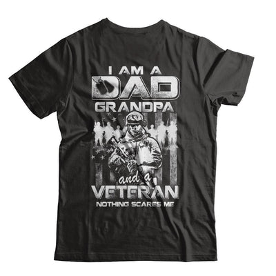 I Am A Dad Grandpa And A Veteran Nothing Scare Me-T-Shirt & Hoodie-Classic T-Shirt-Black