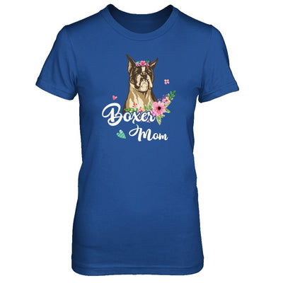 Boxer Mom Funny Dog Mom Gift Idea-T-Shirt & Tank Top-Women's T-Shirt-Royal