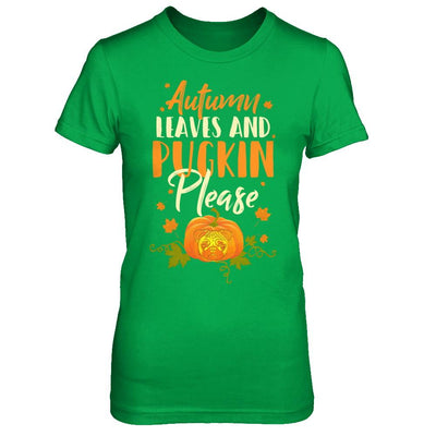 Halloween Costumes Autumn Leaves Pugkin Pug Pumpkin-T-Shirt & Hoodie-Women's T-Shirt-Irish Green