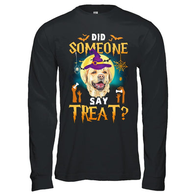 Did Someone Say Treat Labrador Halloween Costume-T-Shirt & Hoodie-Long Sleeve T-Shirt-Black