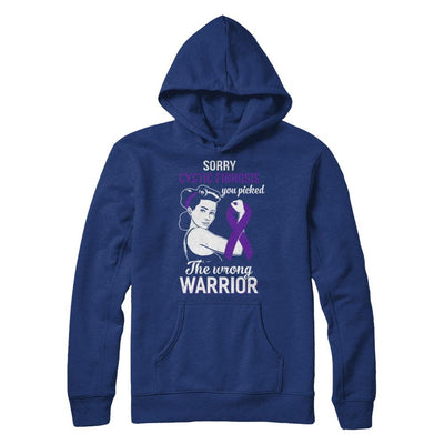 Sorry Cystic Fibrosis You Picked The Wrong Warrior Cystic Fibrosis-T-Shirt & Hoodie-Pullover Hoodie-Deep Royal