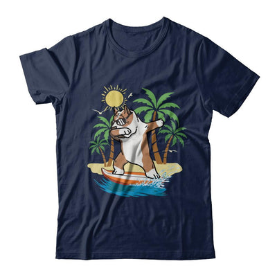 Summer Vacation Dabbing Pit bull Surfing Surfboard Gift-T-Shirt & Hoodie-Classic T-Shirt-Navy