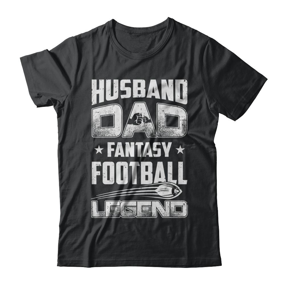 Husband Dad Fantasy Football Legend Fathers Day Gift-T-Shirt & Hoodie-Classic T-Shirt-Black