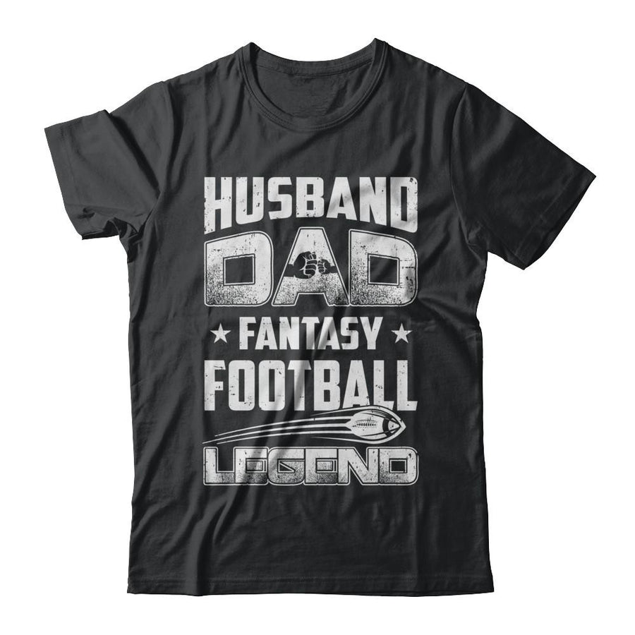 Husband Dad Fantasy Football Legend Fathers Day Gift-T-Shirt & Hoodie-Classic T-Shirt-Black