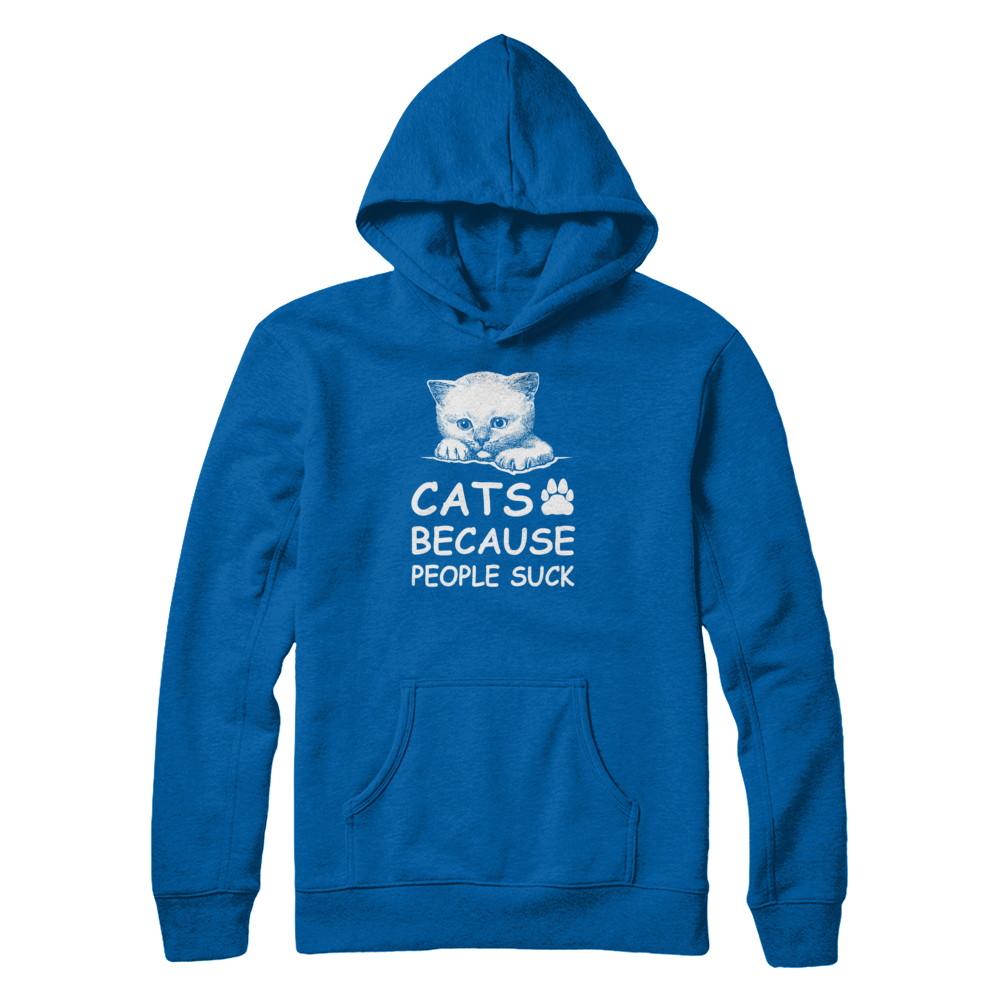 Cats Because People Suck-T-Shirt & Tank Top-Pullover Hoodie-Royal