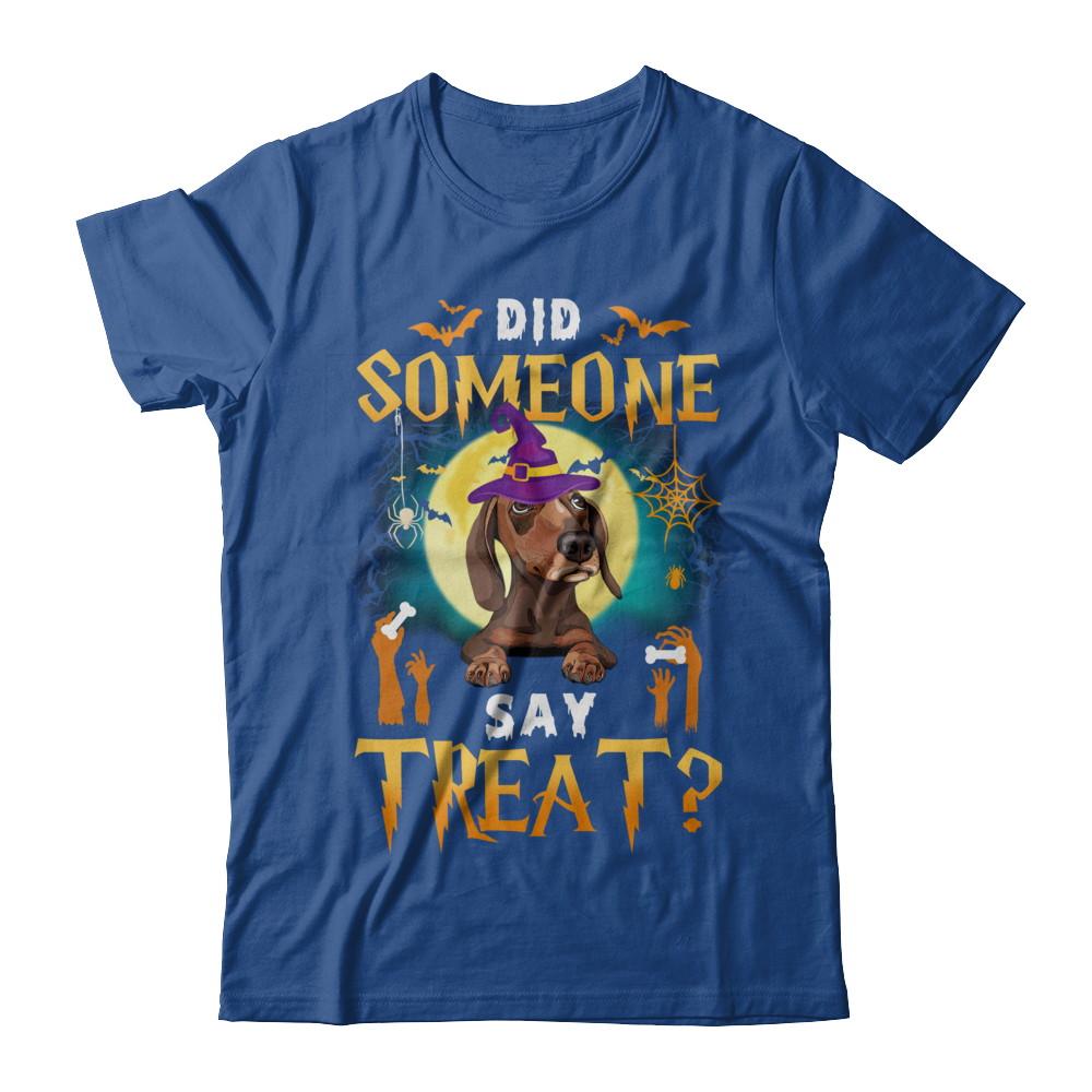 Did Someone Say Treat Dachshund Halloween Costume-T-Shirt & Hoodie-Classic T-Shirt-Royal