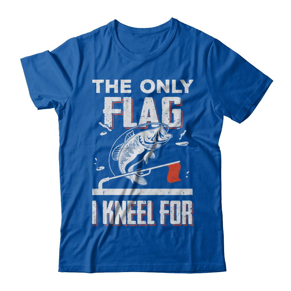 The Only Flag I Kneel For Wahoo ono Fish Fishing-T-Shirt & Hoodie-Premium T-Shirt-Royal