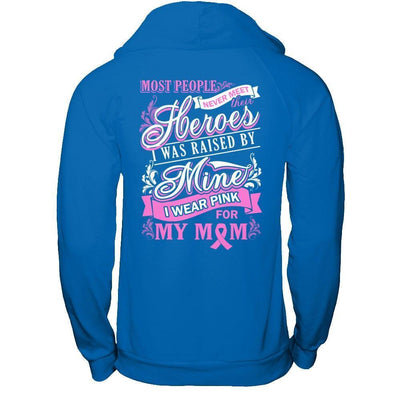 I Was Raised By Mine I Wear Pink For My Mom-T-Shirt & Hoodie-Pullover Hoodie-Royal