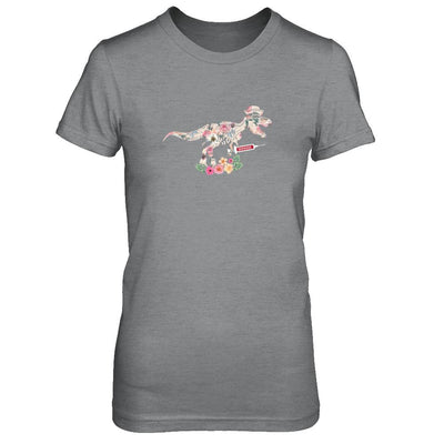 Nursing Nurse Saurus Dinosaur T-Rex-T-Shirt & Tank Top-Women's T-Shirt-Sport Grey