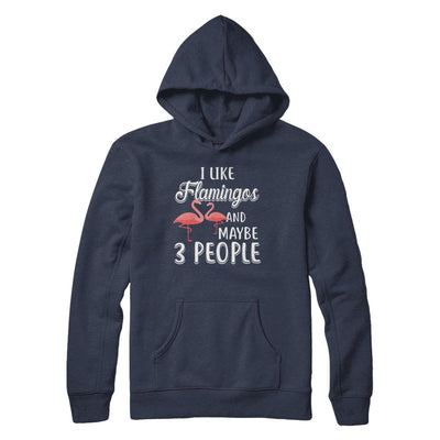 I Like Flamingos And Maybe 3 People-T-Shirt & Hoodie-Pullover Hoodie-Navy