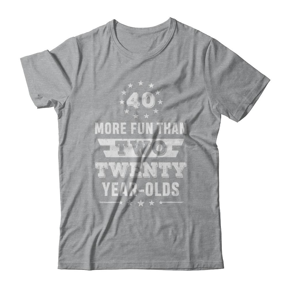 More Fun Than Two Twenty Year Olds 1981 40th Birthday-T-Shirt & Hoodie-Classic T-Shirt-Sport Grey