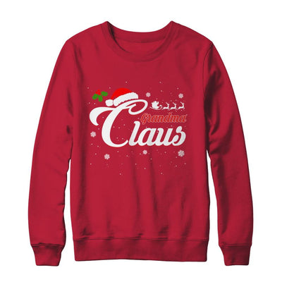 Matching Family Christmas Grandma Claus-T-Shirt & Sweatshirt-Crewneck Sweatshirt-Red