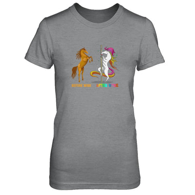 Before Wine After Wine Unicorn-T-Shirt & Tank Top-Women's T-Shirt-Sport Grey