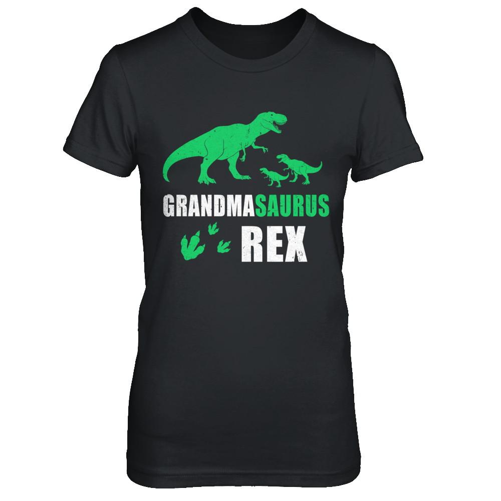 Grandmasaurus Grandma Saurus Dinosaur T-Rex Mothers Day-T-Shirt & Hoodie-Women's T-Shirt-Black