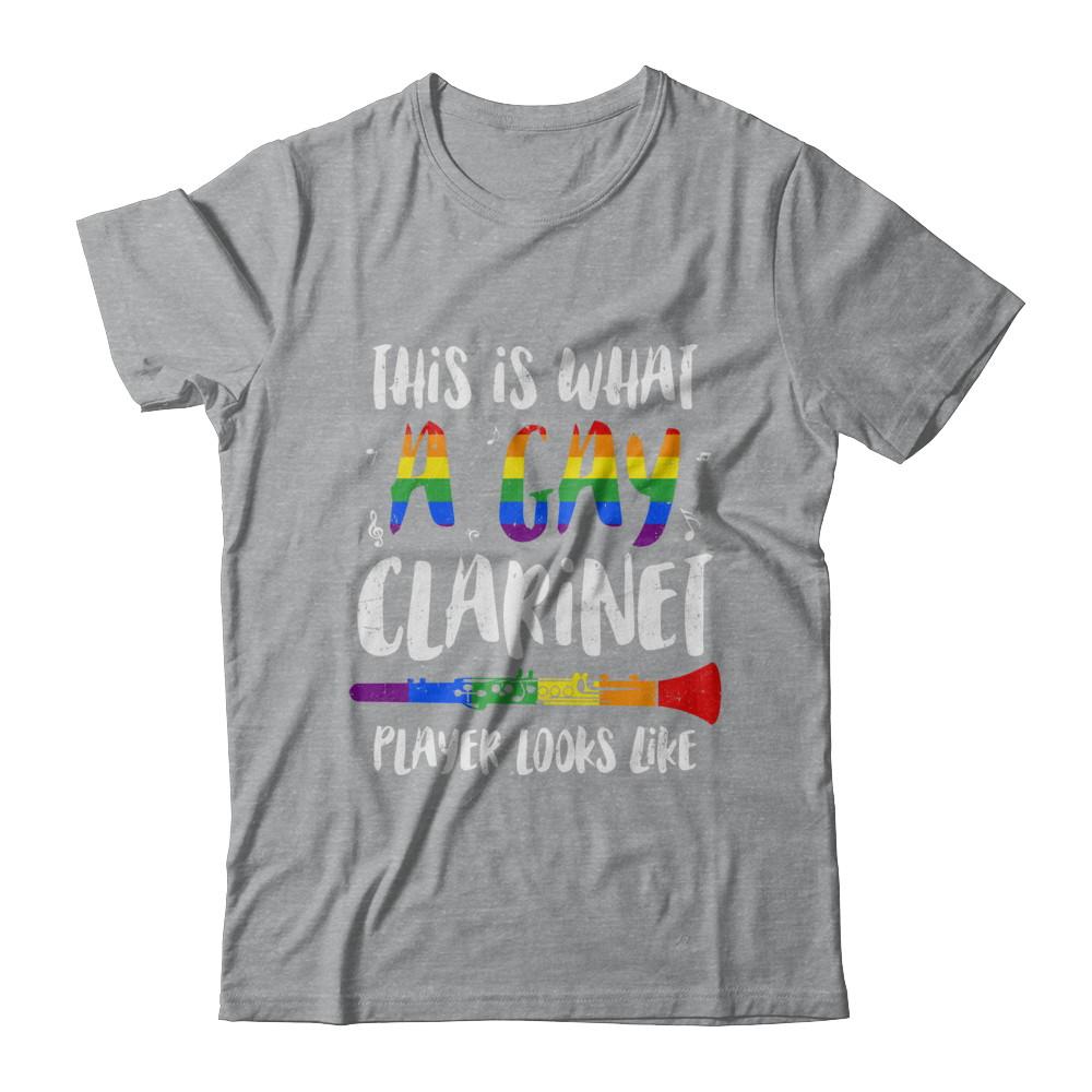 This Is What A Gay Clarinet Player Looks Like LGBT-T-Shirt & Hoodie-Classic T-Shirt-Sport Grey