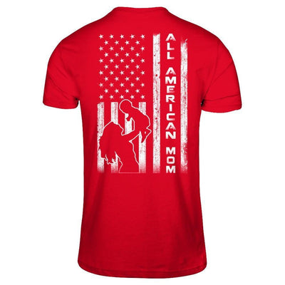 All American Mom Flag-T-Shirt & Hoodie-Premium T-Shirt-Red