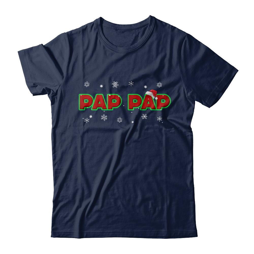 Pap Pap Christmas Santa Ugly Sweater Gift-T-Shirt & Sweatshirt-Classic T-Shirt-Navy