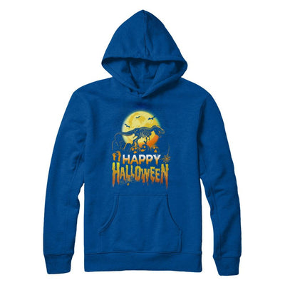 Saurus T Rex Dinosaur Halloween-T-Shirt & Hoodie-Pullover Hoodie-Deep Royal