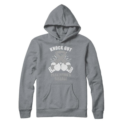 Boxing knock out Parkinson's Disease Awareness Support-T-Shirt & Hoodie-Pullover Hoodie-Light Steel