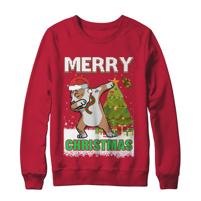 Cute Pit bull Claus Merry Christmas Ugly Sweater-T-Shirt & Sweatshirt-Crewneck Sweatshirt-Red