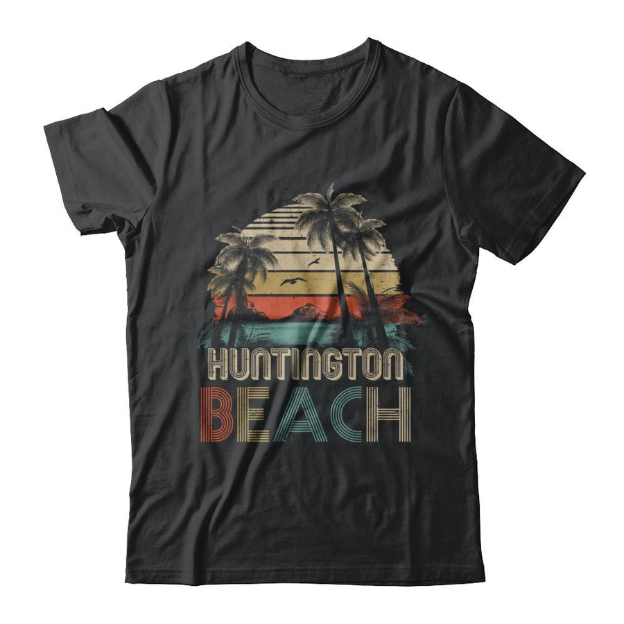 Vintage Summer Huntington Beach California-T-Shirt & Hoodie-Classic T-Shirt-Black