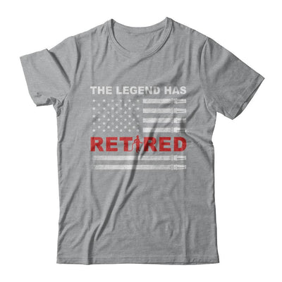 The Legend Has Retired Firefighter Retirement Gift-T-Shirt & Hoodie-Classic T-Shirt-Sport Grey