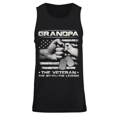 Grandpa The Veteran The Myth The Legend-T-Shirt & Hoodie-Unisex Tank-Black