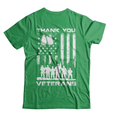 Veteran Thank You Veterans American Flag-T-Shirt & Hoodie-Premium T-Shirt-Kelly Green