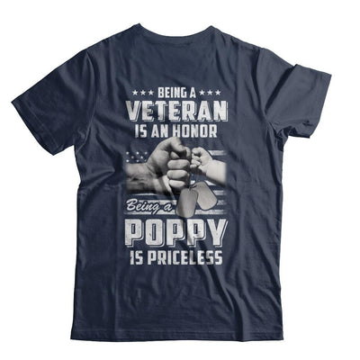 Being A Veteran Is An Honor Being A Poppy Is Priceless-T-Shirt & Hoodie-Classic T-Shirt-Navy
