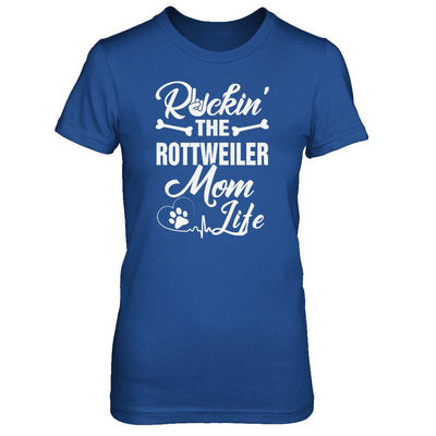 Rockin The Rottweiler Mom Life-T-Shirt & Tank Top-Women's T-Shirt-Royal