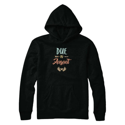 Due Date August 2021 Announcement Mommy Bump Pregnancy-T-Shirt & Tank Top-Pullover Hoodie-Black