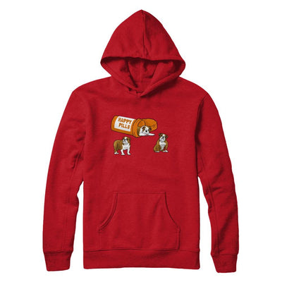 Bulldogs Happy Pills-T-Shirt & Hoodie-Pullover Hoodie-Red