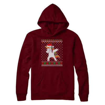Dabbing Tangled Lights Ugly Christmas Sweater Girls-T-Shirt & Sweatshirt-Pullover Hoodie-Maroon