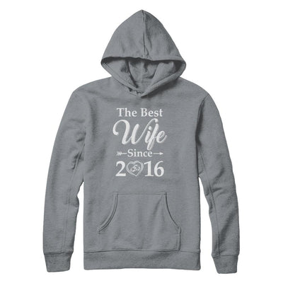 5th Married Together Anniversary Since 2016 Husband Wife-T-Shirt & Hoodie-Pullover Hoodie-Light Steel