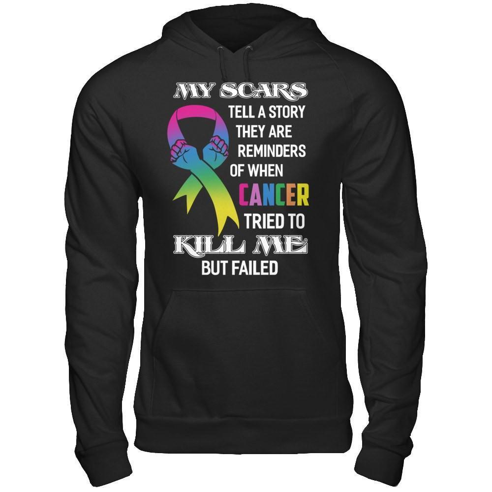Cancer Survivors They Are Reminders Of When Cancer Tried To Kill Me-T-Shirt & Hoodie-Pullover Hoodie-Black