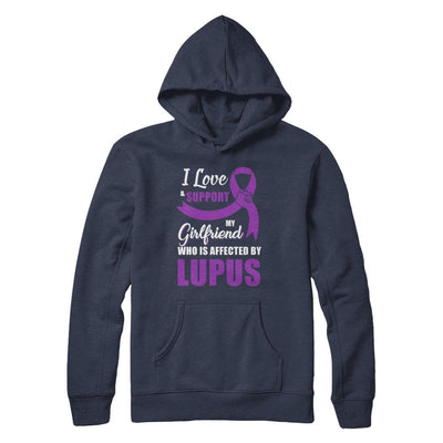 Lupus Awareness Support Purple Girlfriend Boyfriend-T-Shirt & Hoodie-Pullover Hoodie-Navy