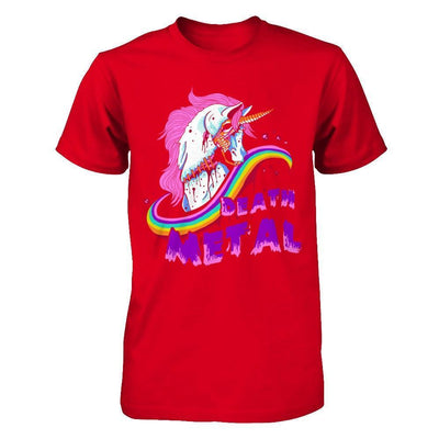 Zombie Unicorn Death Metal Rocker-T-Shirt & Hoodie-Premium T-Shirt-Red