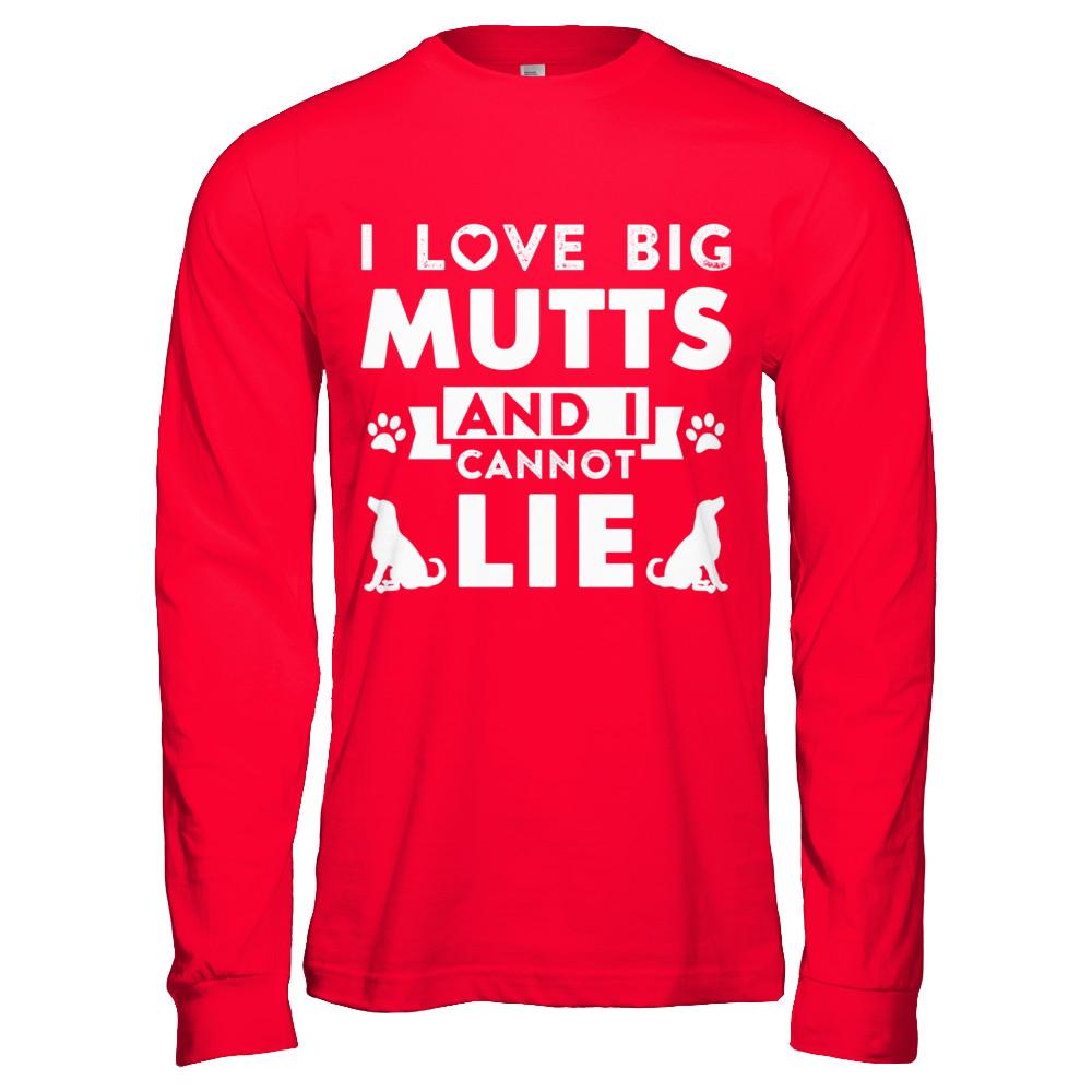 I Love Big Mutts and I Cannot Lie Funny Dog Lover-T-Shirt & Hoodie-Long Sleeve T-Shirt-Red