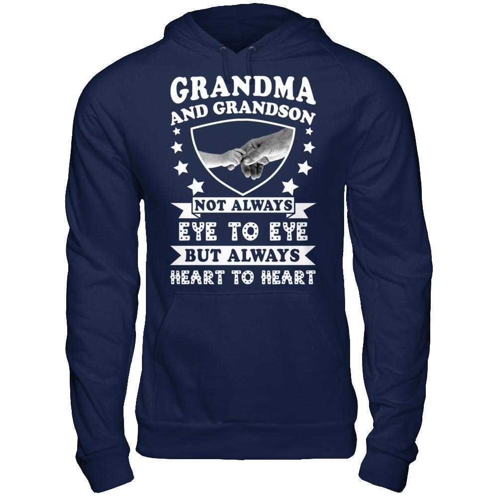 Grandma And Grandson Not Always Eye To Eye-T-Shirt & Hoodie-Pullover Hoodie-Navy