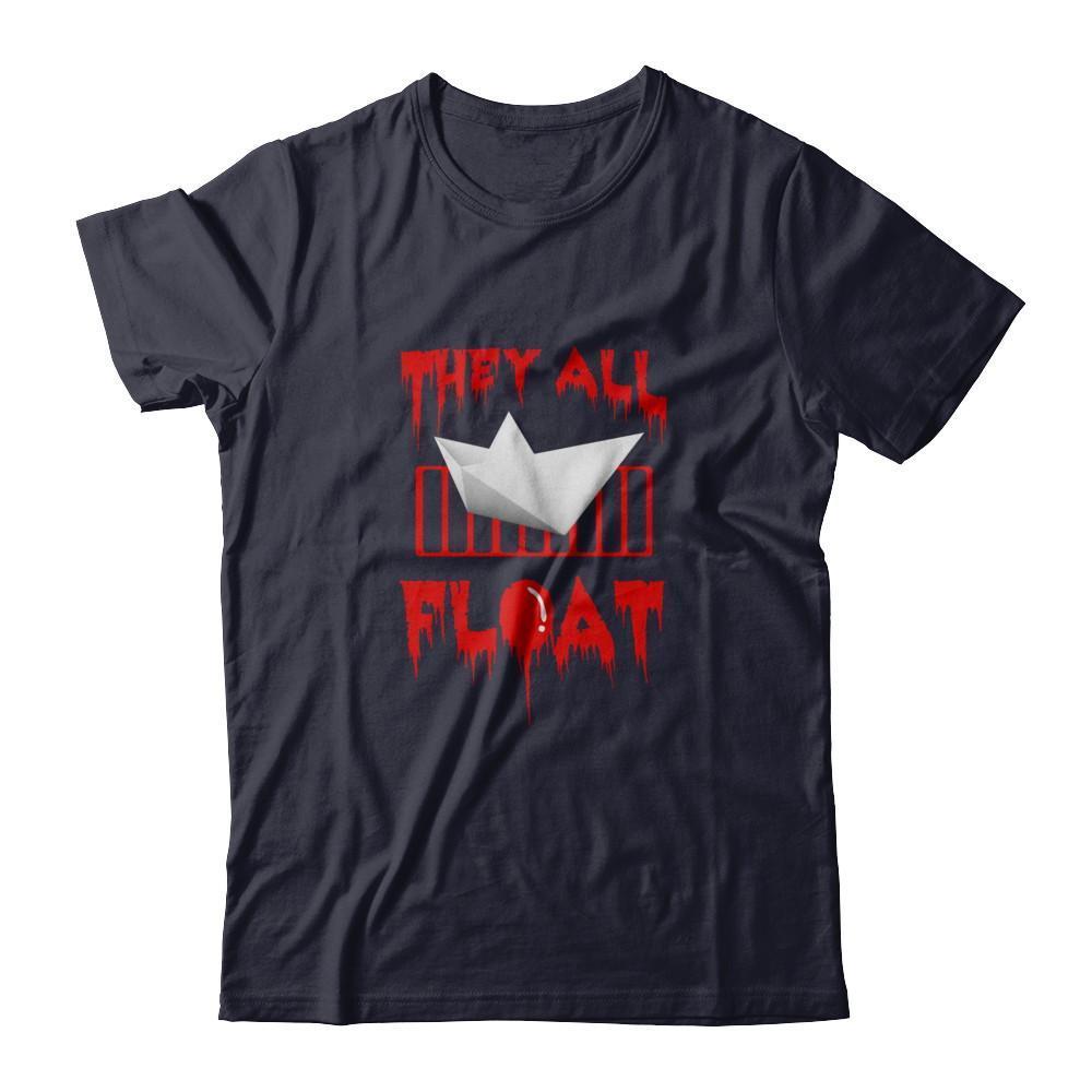 They All Float Horror Halloween Blood-T-Shirt & Tank Top-Premium T-Shirt-Midnight Navy