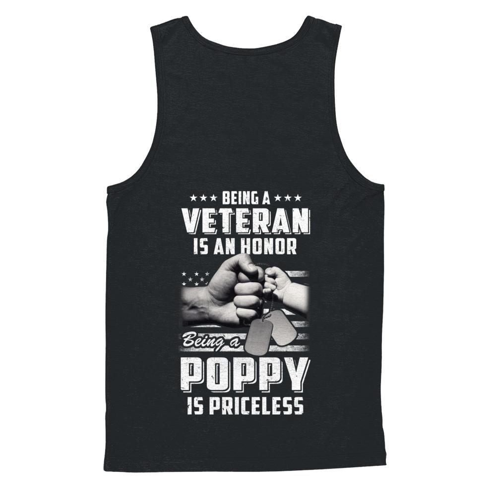 Being A Veteran Is An Honor Being A Poppy Is Priceless-T-Shirt & Hoodie-Unisex Tank-Black