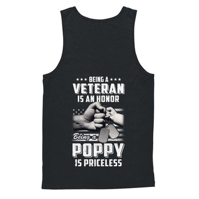 Being A Veteran Is An Honor Being A Poppy Is Priceless-T-Shirt & Hoodie-Unisex Tank-Black