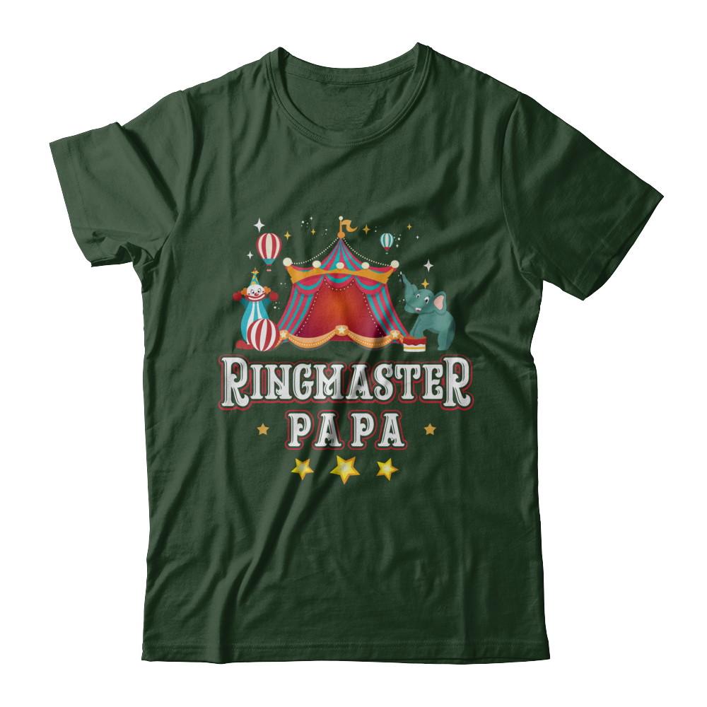 Ringmaster Papa Circus Carnival Children Party-T-Shirt & Hoodie-Classic T-Shirt-Forest Green