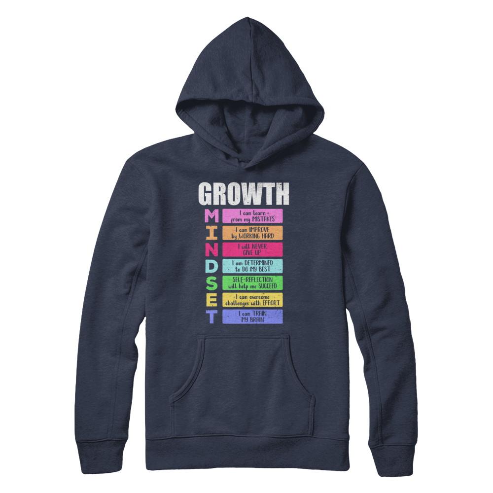 Growth Mindset-T-Shirt & Hoodie-Pullover Hoodie-Navy
